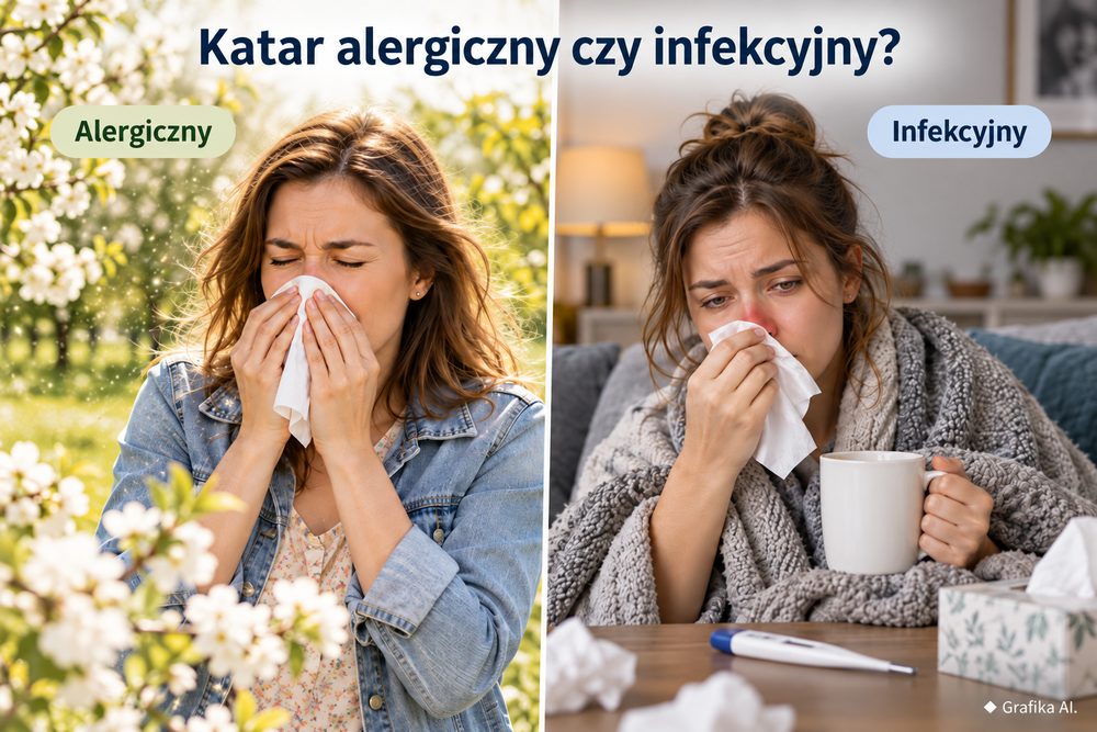 Porównanie kataru alergicznego i infekcyjnego